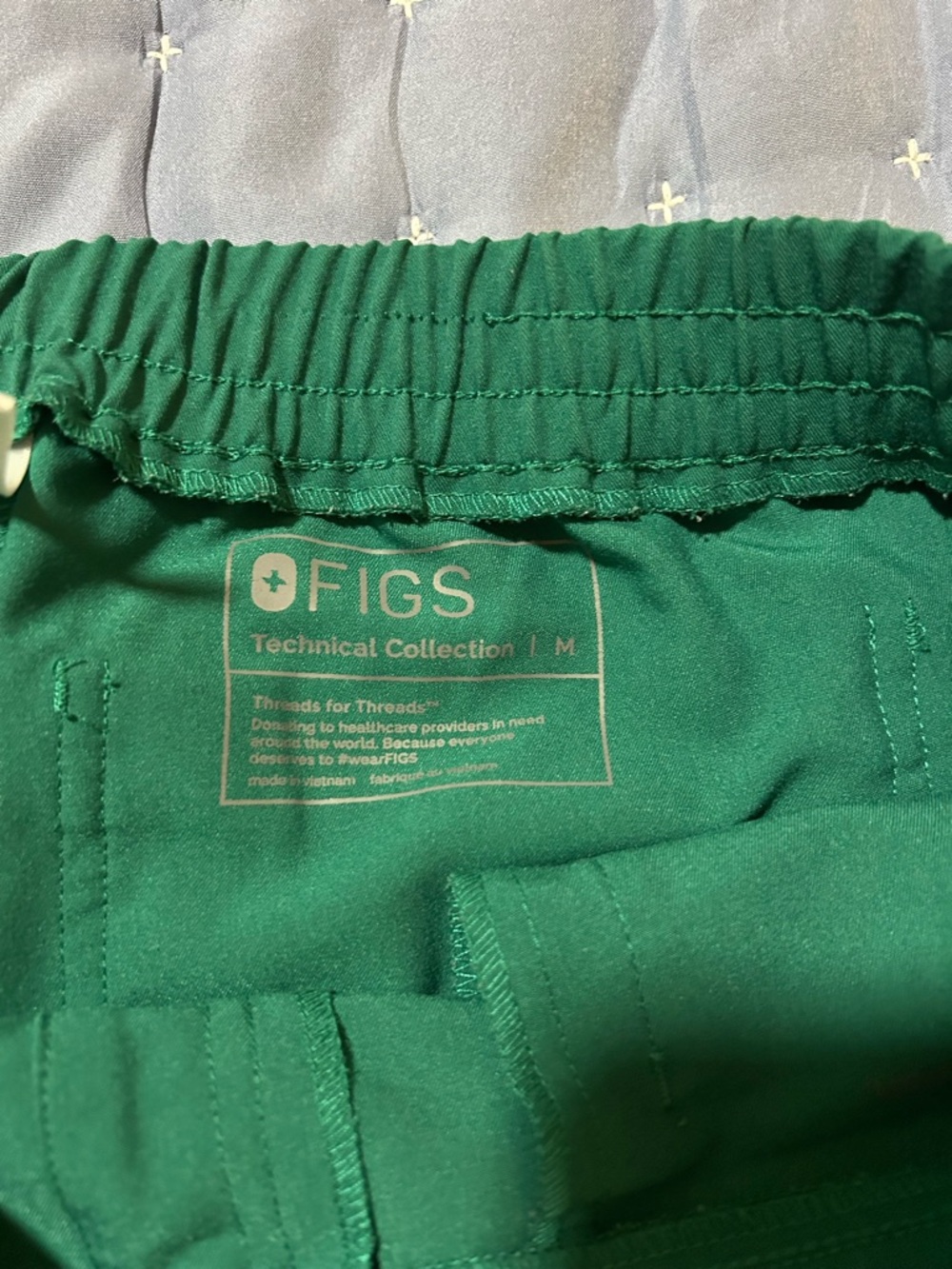 Figs Yola Hunter Green Drawstring Utility Scrub Pants Medium - Picture 2 of 10